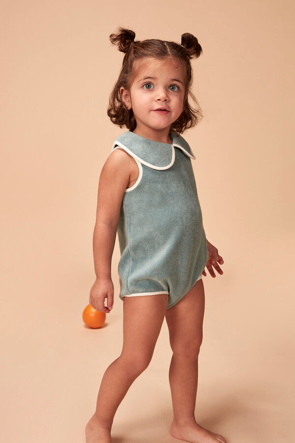 Gocco Babygro de terry verde bege