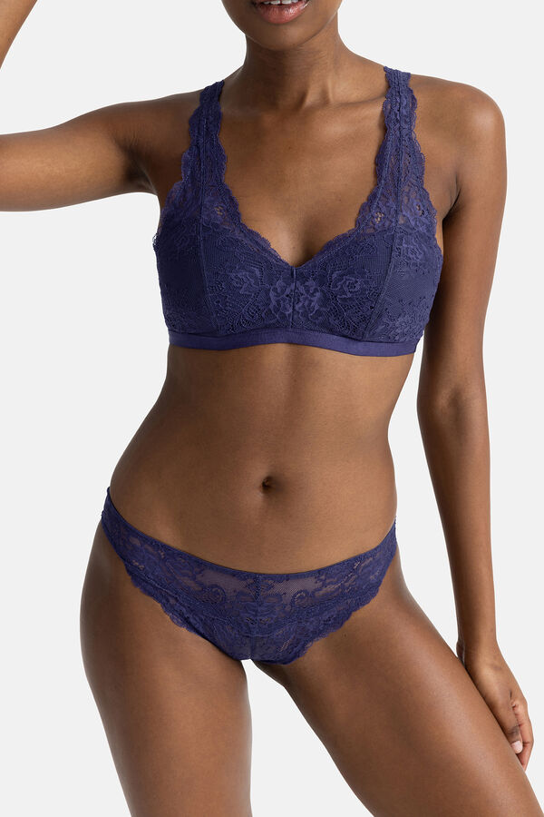Dorina Sujetador tipo bralette de lencer&iacute;a azul