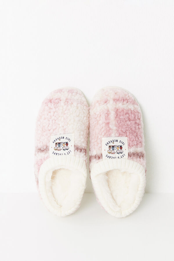 Women'secret Chinelos de quarto casa borrego Snoopy branco