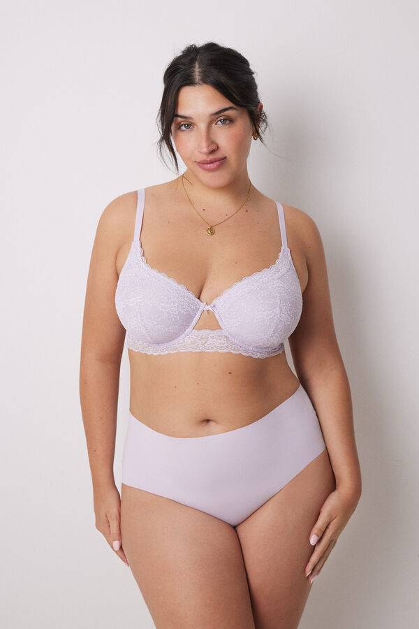 Women'secret BEAUTIFUL Soutien cl&aacute;ssico recheado encaixe lil&aacute;s rosa