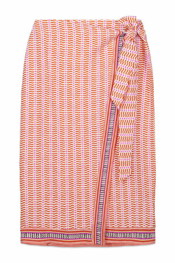 Women'secret P&aacute;reo midi com estampado geom&eacute;trica estampado