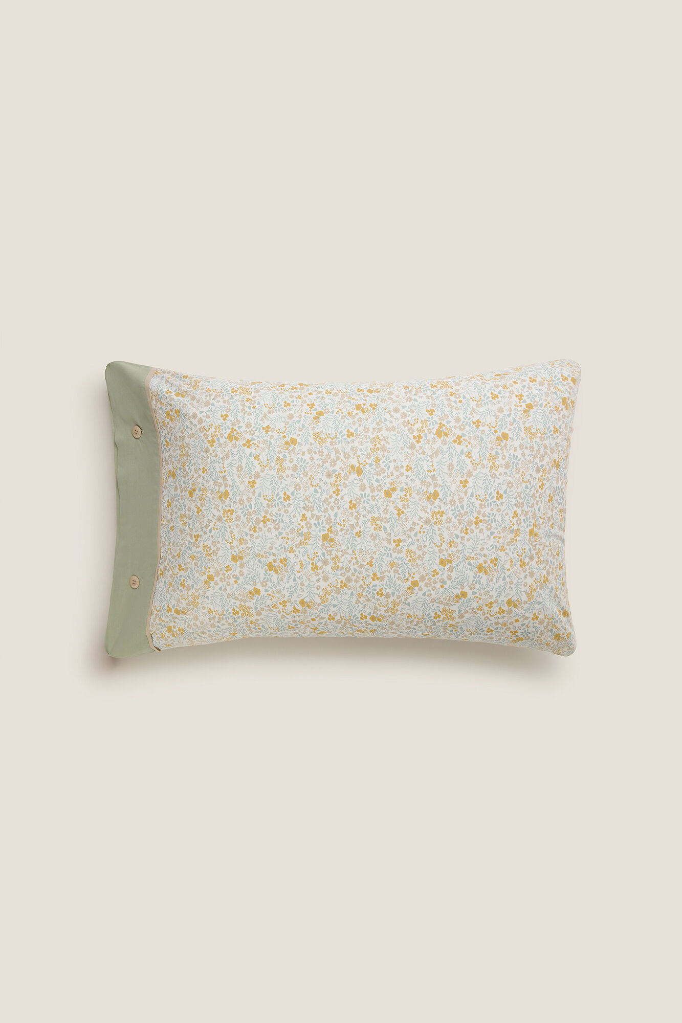 Textura Funda almohada algod&oacute;n flores