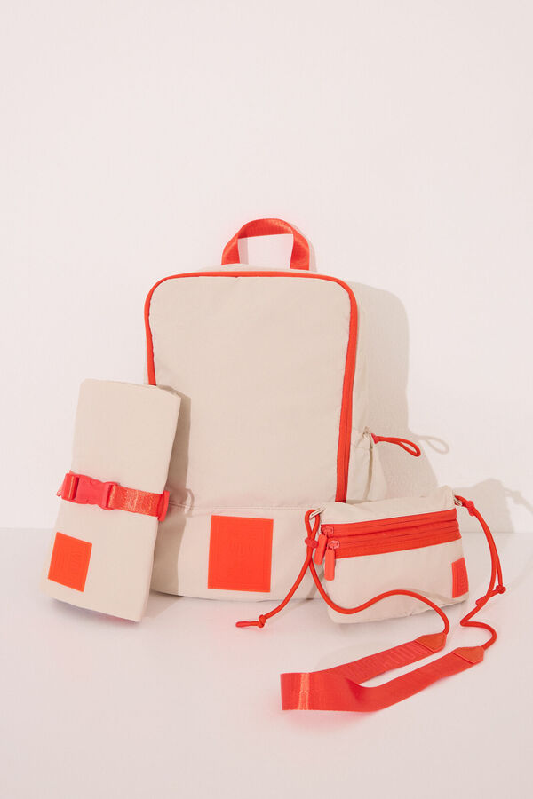 Women'secret Mochila viaje nylon beige  nude