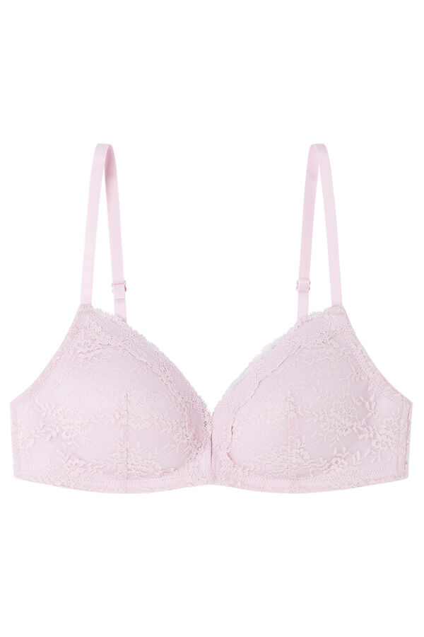 Women'secret Soutien triangular de renda rosa CHARMING rosa