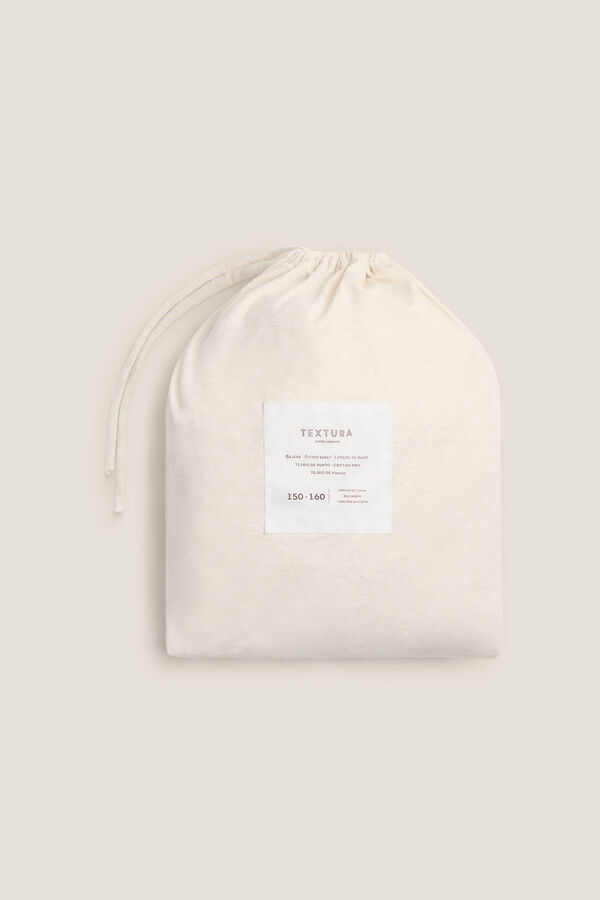 Textura Len&ccedil;ol de baixo malha algod&atilde;o bege