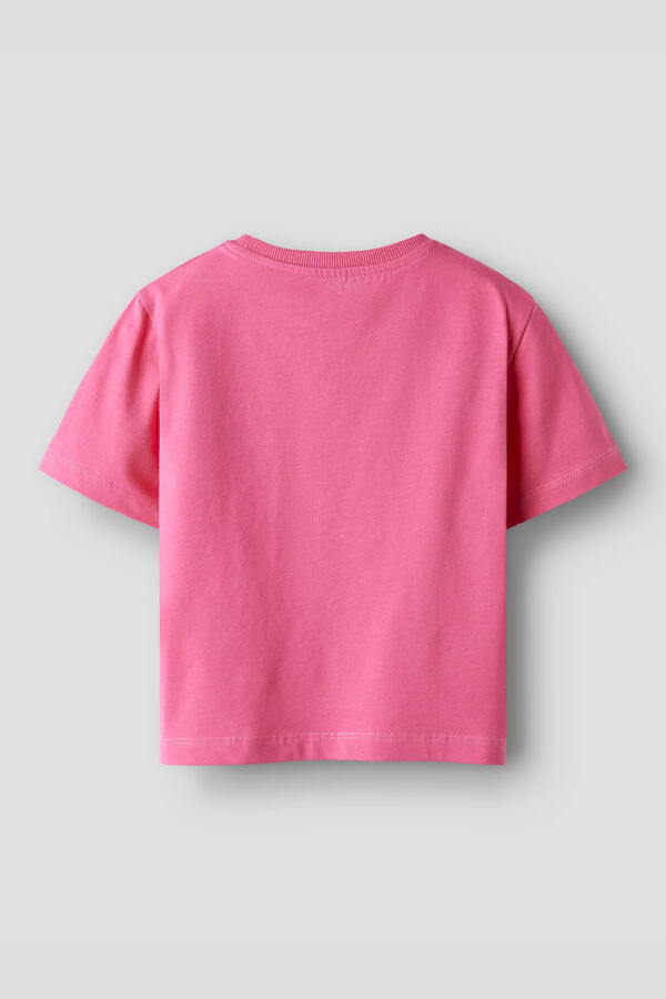 Name it T-shirt manga curta para menina rosa