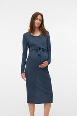 Mamalicious Vestido punto maternity azul