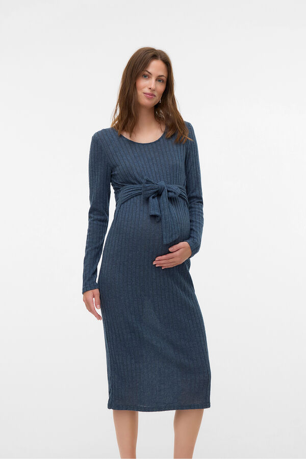 Mamalicious Vestido punto maternity azul