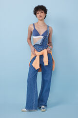 HI&BYE Sujetador top triangular algod&oacute;n azul azul