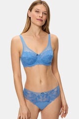 DIM Braga cl&aacute;sica con encaje Generous Essentiel  azul