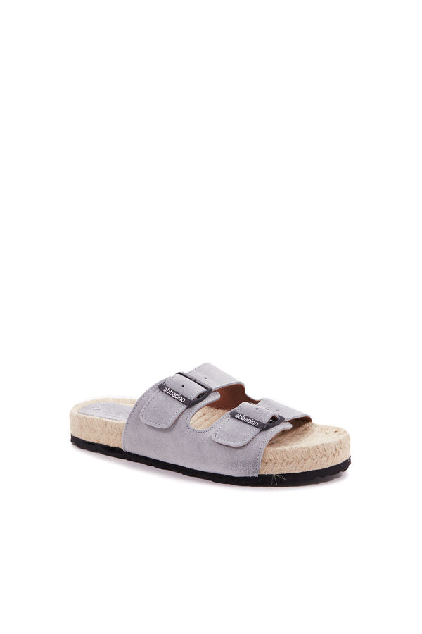 Abbacino Sandália rasa de mulher de esparto azul