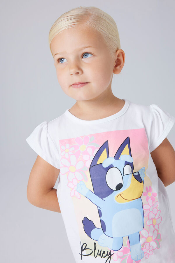 Name it T-shirt Bluey manga curta menina branco