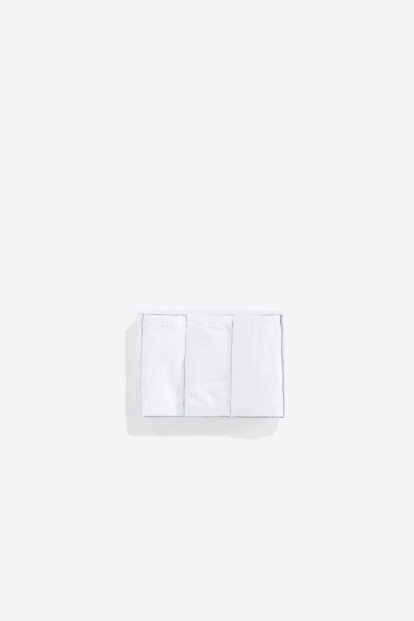 Womensecret Pack 3 cuecas brasileiras algodão branco