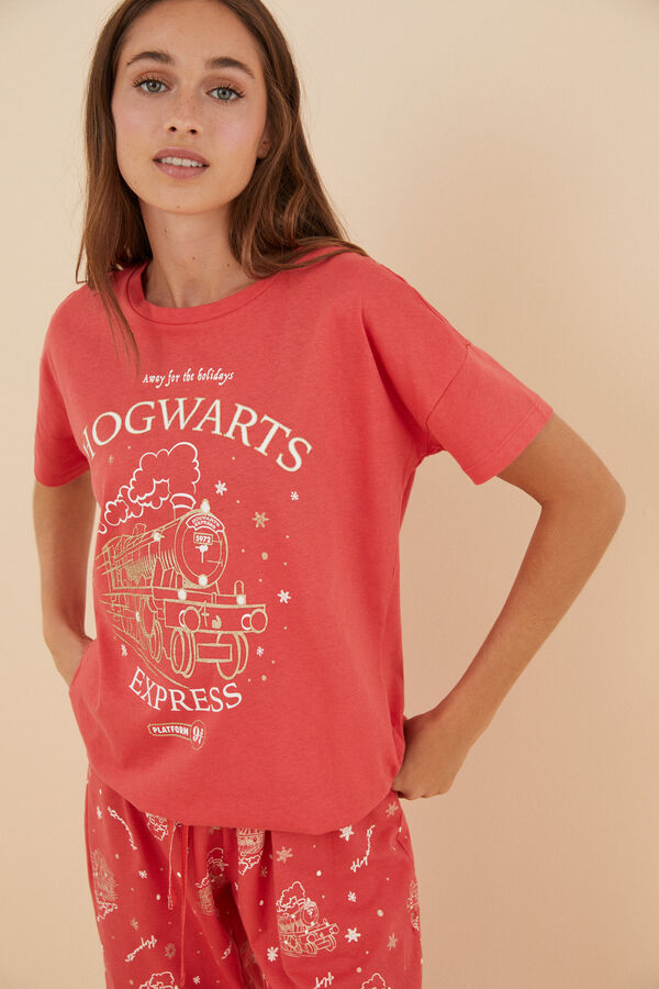 Women'secret Pijama 100% algod&oacute;n tren Harry Potter rosa