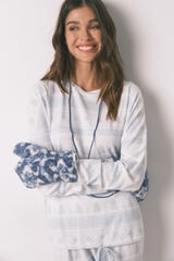 Women'secret Manoplas borreguito print azul estampado