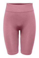 Only Play Shorts de ciclismo com estrutura canelada rosa