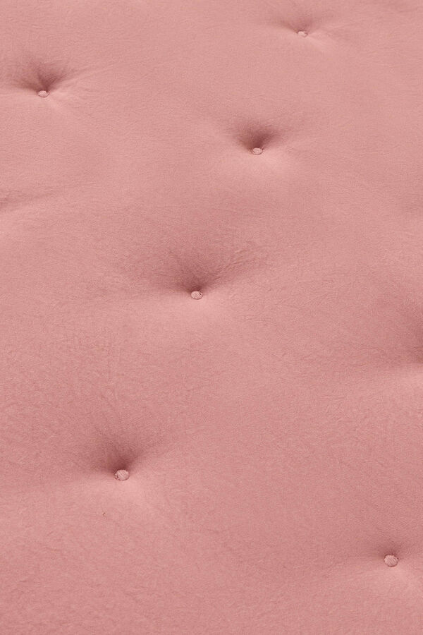 Textura Edred&oacute;n liso reversible puntos rosa