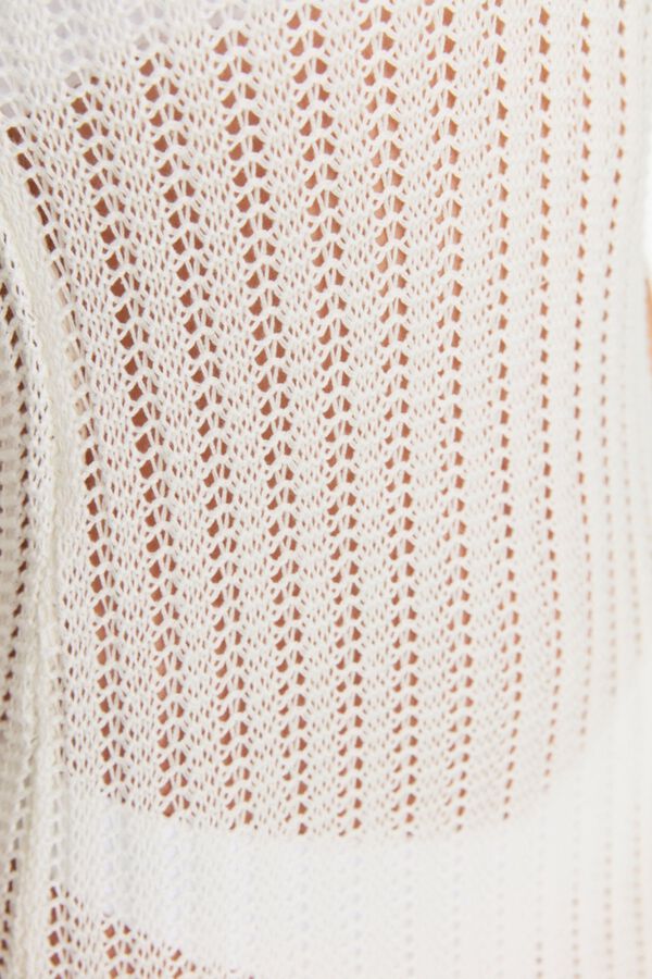 Trendyol Vestido midi de malha sem mangas bege