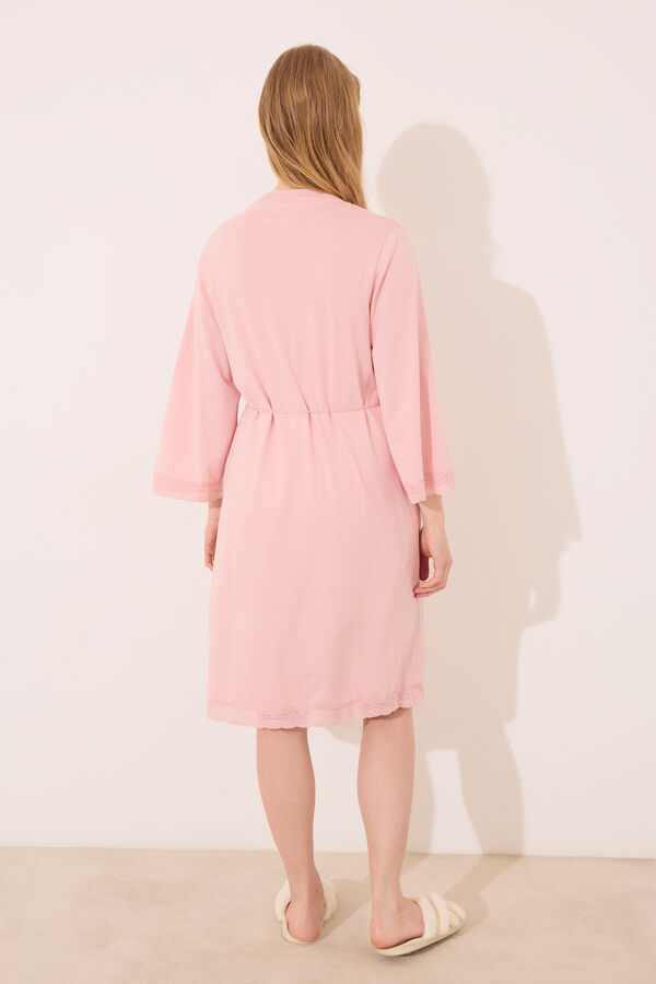 Women'secret Robe de maternity rosa de algod&atilde;o rosa