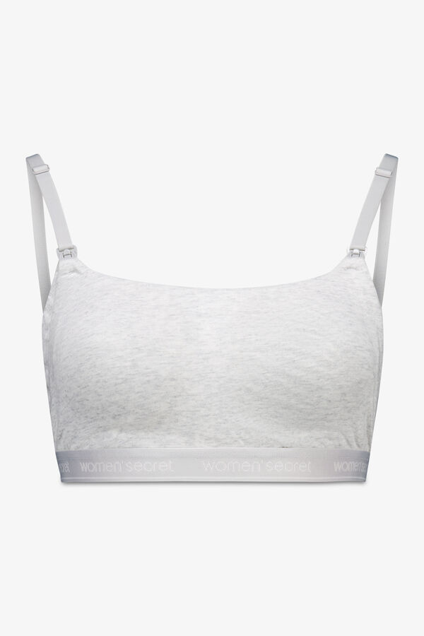 Women'secret LOVELY soutien de maternity de algod&atilde;o branco cinzento