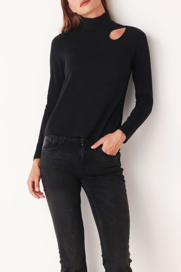 Cotonella Black high neck preto
