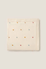 Textura Xadrez tricot de algod&atilde;o org&acirc;nico bege