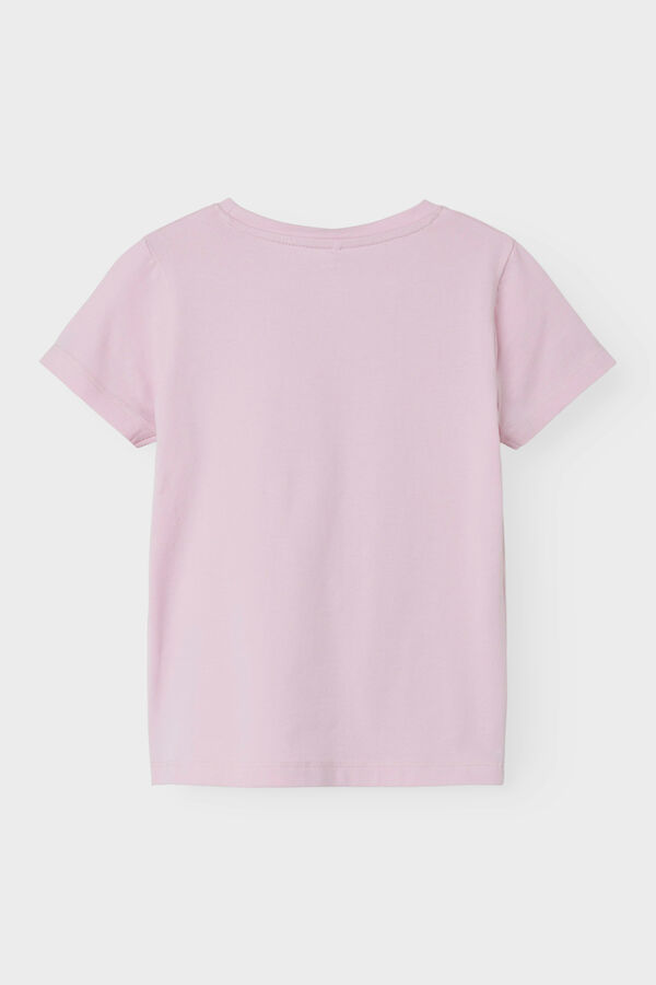 Name it T-shirt menina detalhe 3D rosa