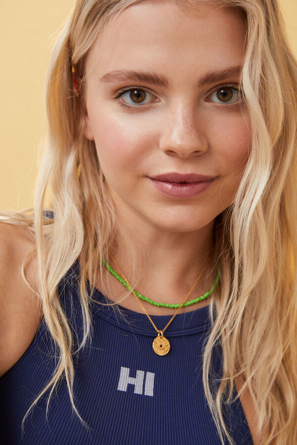 HI&BYE Crop top halter seamless azul marino azul