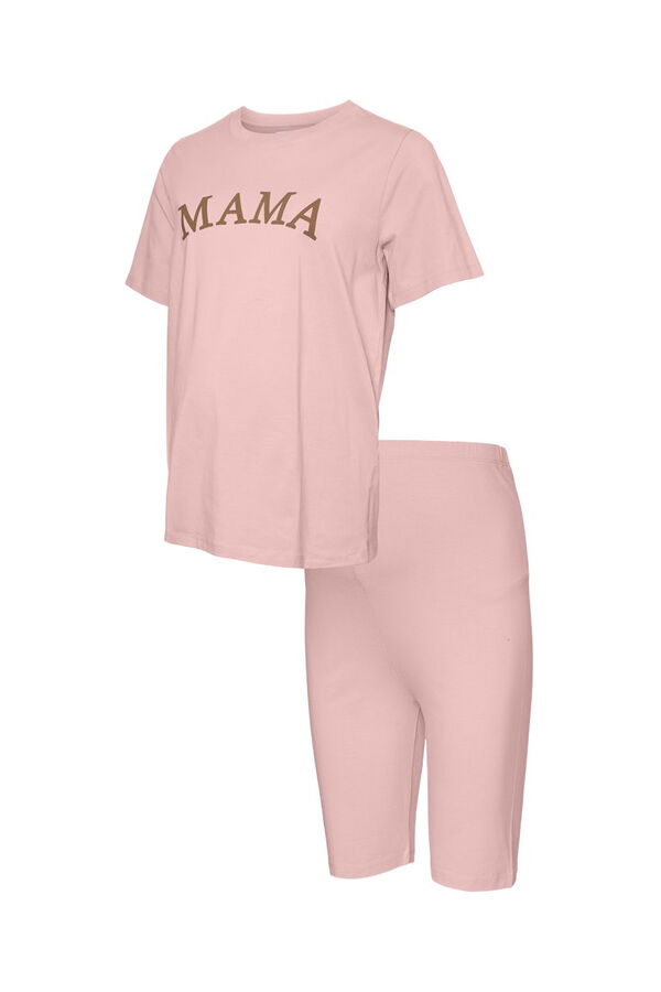 Mamalicious Pijama manga curta maternidade e amamenta&ccedil;&atilde;o rosa