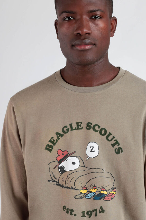 Admas Pijama Hombre Beagle Scouts Snoopy kaki