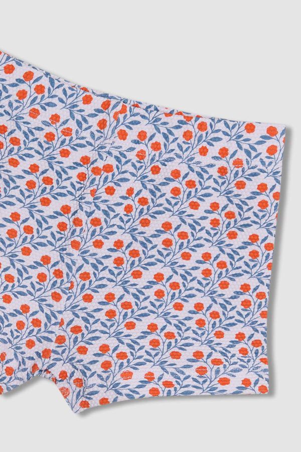 Gocco Mai&ocirc; branco com estampado de galhos florais branco