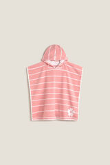 Textura Toalla poncho rayas blanco