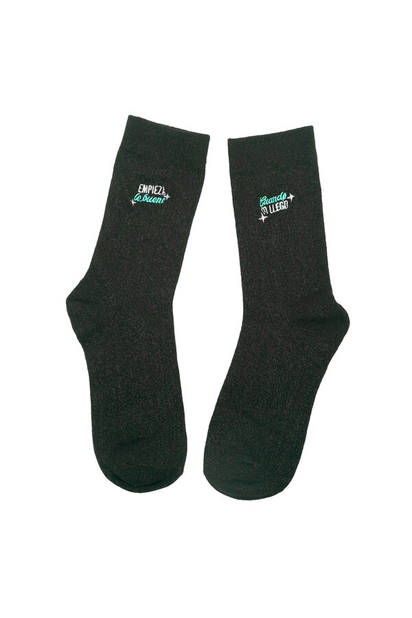 Mr. Wonderful Meias - Quando eu chego, o que &eacute; bom come&ccedil;a estampado