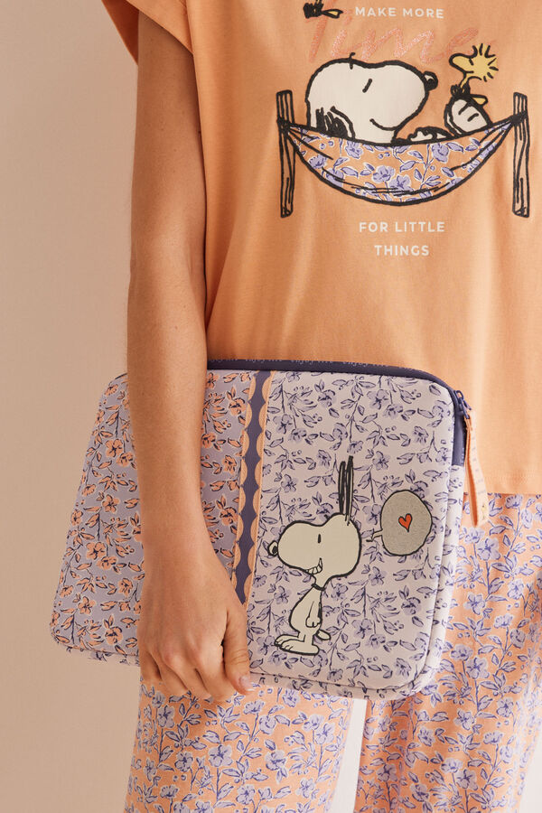 Women'secret Capa port&aacute;til lil&aacute;s Snoopy rosa