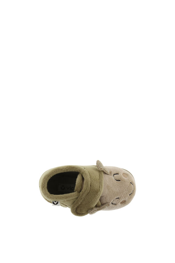 Victoria Zapatilla de casa con detalle caracol kaki