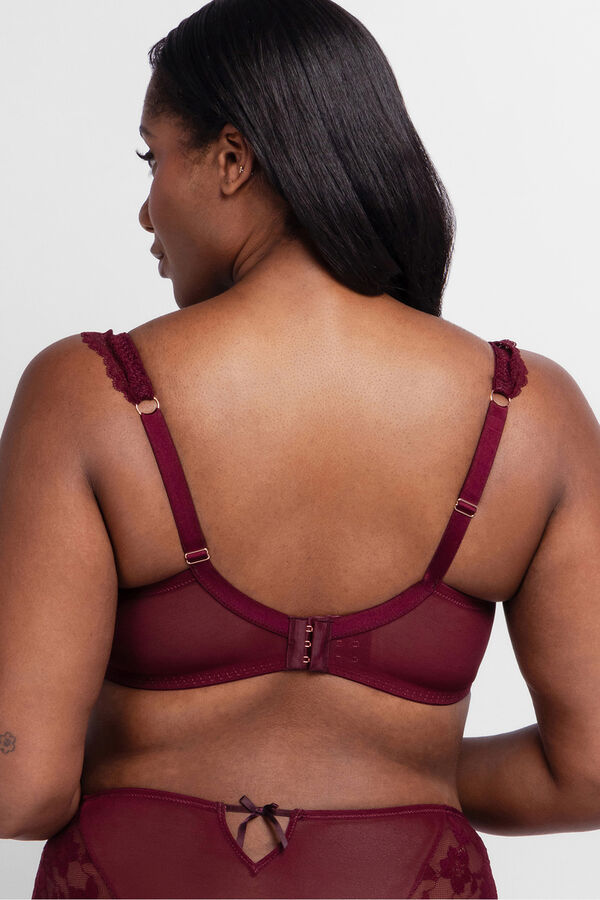 Dorina Soutien Lyra Satin com cobertura total e sem enchimento vermelho