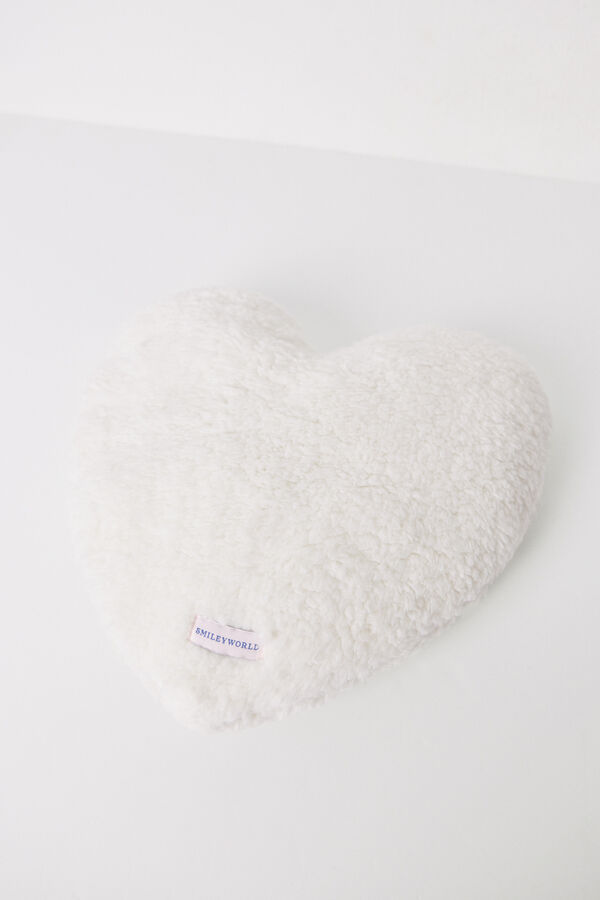 Women'secret Almofada de cora&ccedil;&atilde;o branco sorridente bege