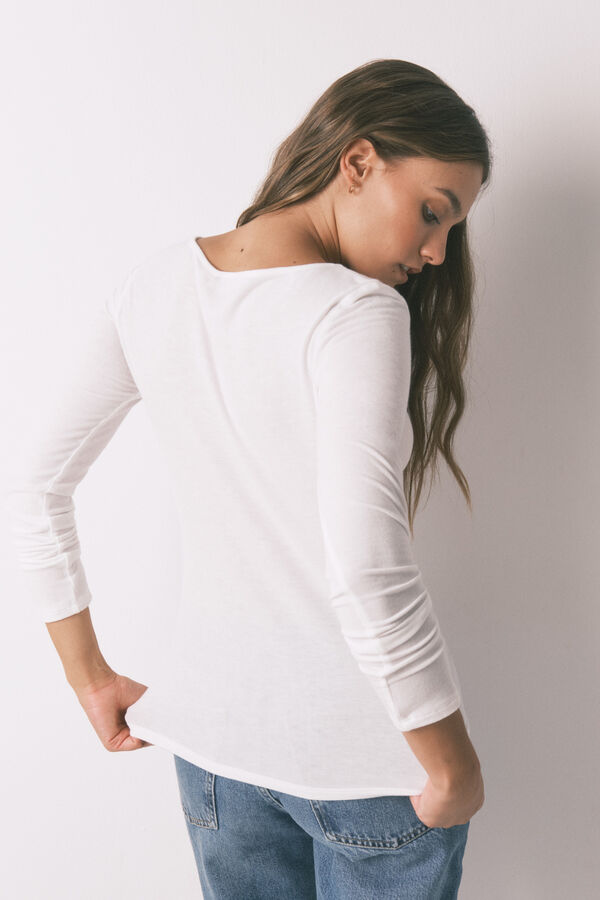 Women'secret T-shirt malha de malha super macia branco