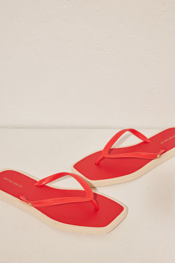 Women'secret Chanclas rojas 100% mojables rojo