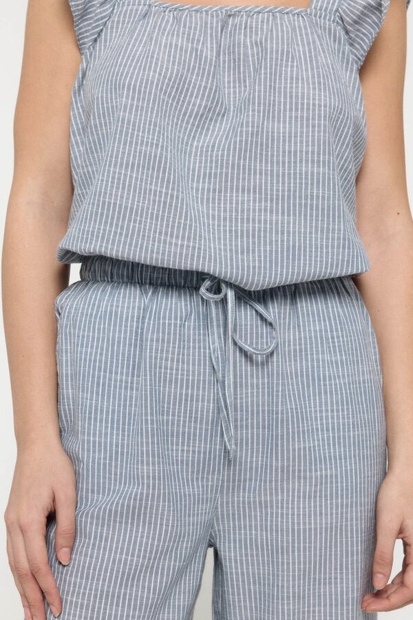 Pieces Pantal&oacute;n mezcla lino azul