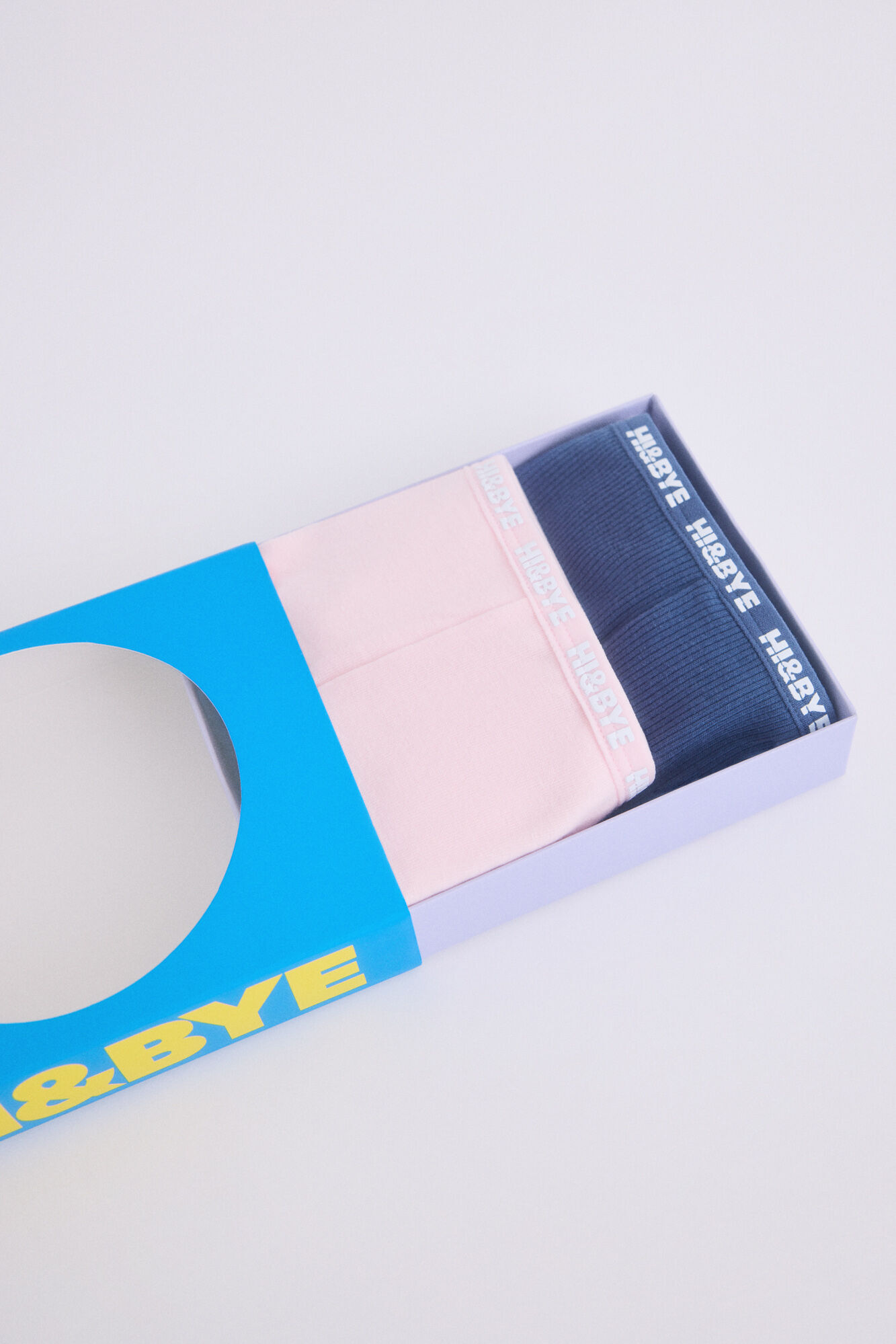 HI&BYE Pack 2 bragas b&oacute;xer rosa, azul