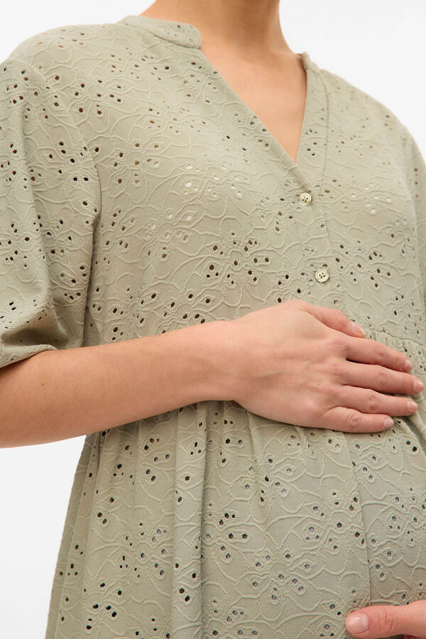 Mamalicious Camisa fluida para maternity e amamenta&ccedil;&atilde;o cinzento