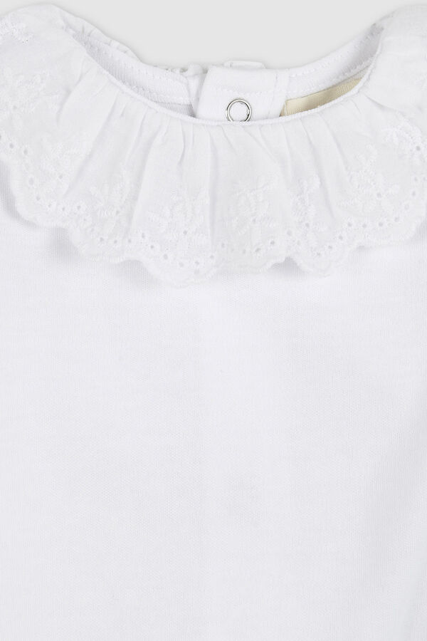 Gocco Body gola tira bordada branco