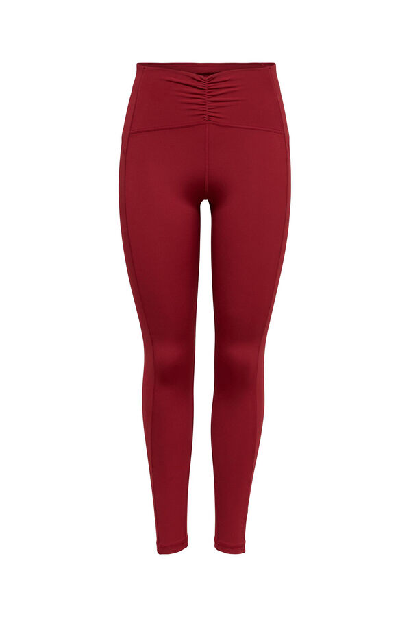 Only Play Legging largo el&aacute;stico rojo