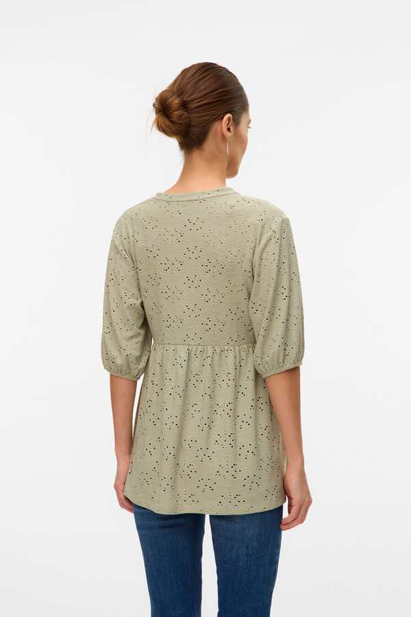 Mamalicious Camisa fluida para maternity e amamenta&ccedil;&atilde;o cinzento