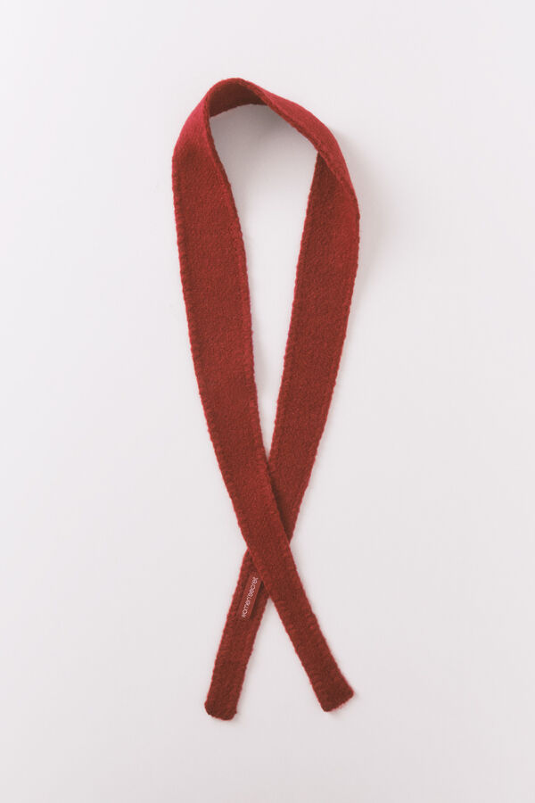 Women'secret Bufanda estrecha tricot rojo  rojo
