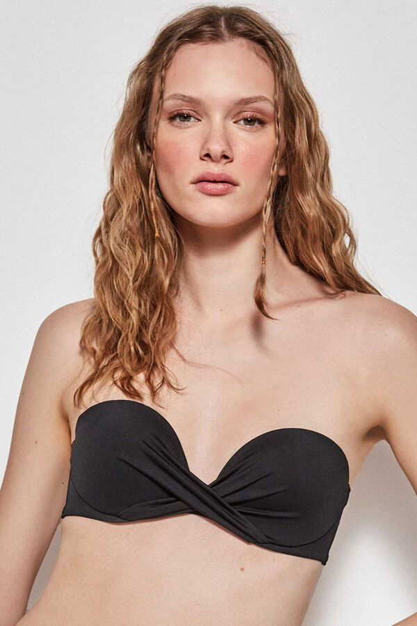 Gisela Top biqu&iacute;ni bandeau preto