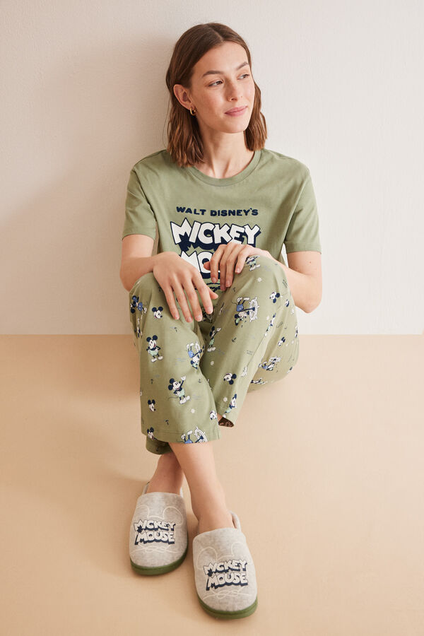 Women'secret Chinelos de quarto casa Mickey Mouse cinzento