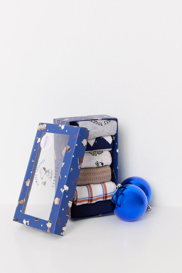 Women'secret Pack 6 calcetines largos algod&oacute;n Snoopy estampado