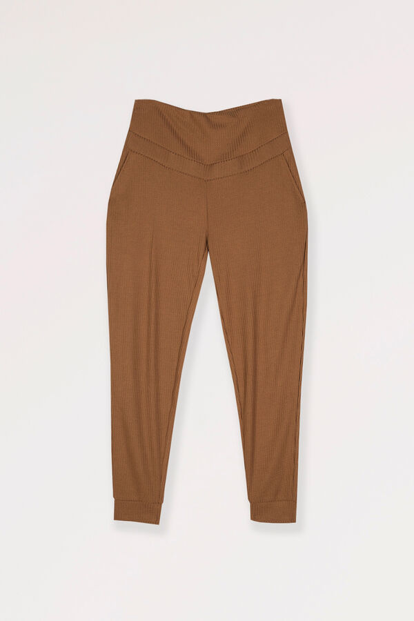 Ohma! Calças pré-mamã home tecido canvas vison